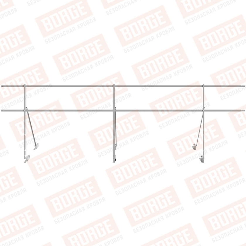 Ограждение декоративное NewLine H-90см, 3м, для фальцевой кровли, сигнально-серый (RAL 7004)