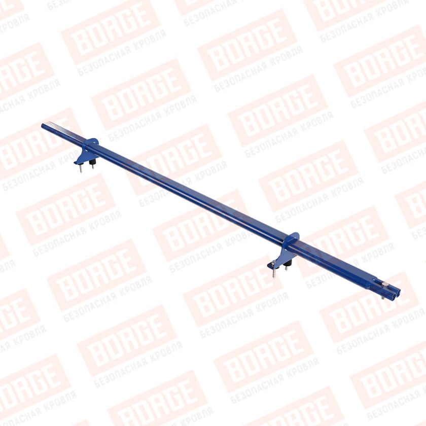 Снегозадержатель однотрубчатый BORGE 1,5м, 2 опоры, сигнально-синий (RAL 5005)