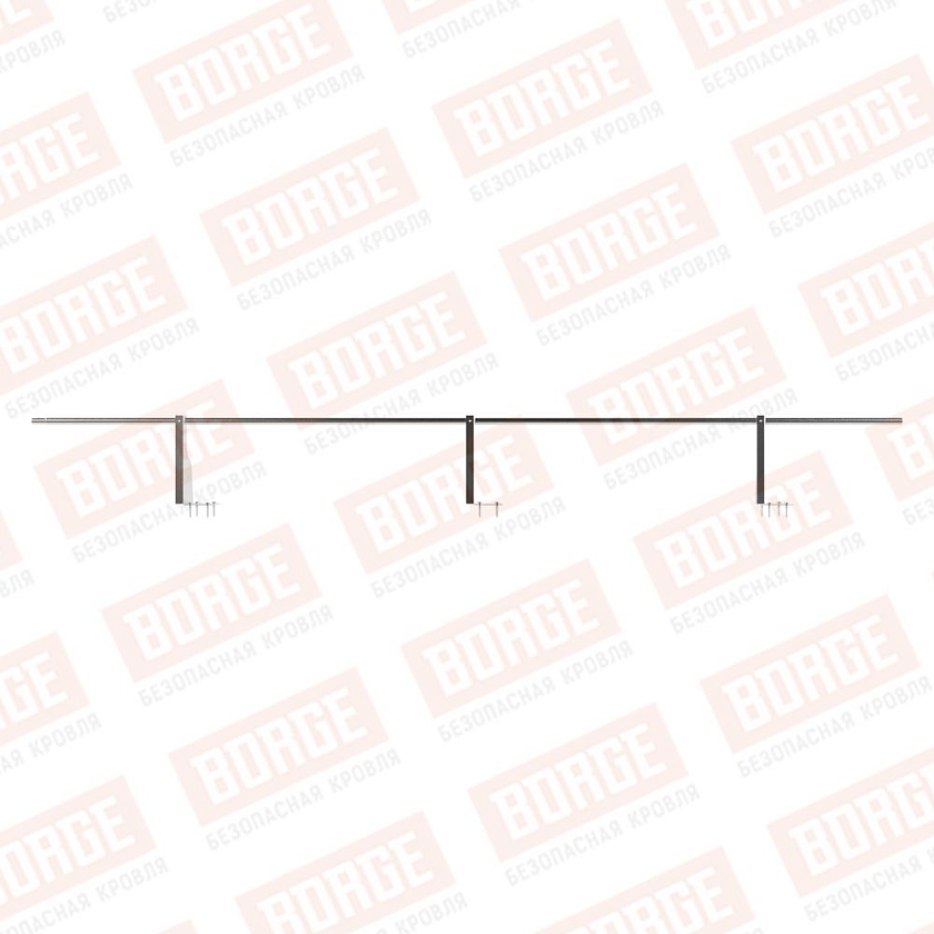 Ограждение плоских кровель Русский Рубеж Н-30, 3м, верхнее крепление, цинк