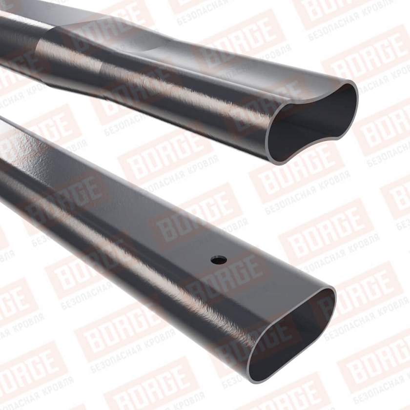 Труба снегозадержателя NewLine 40x20x3000, серый графит (RAL 7024)