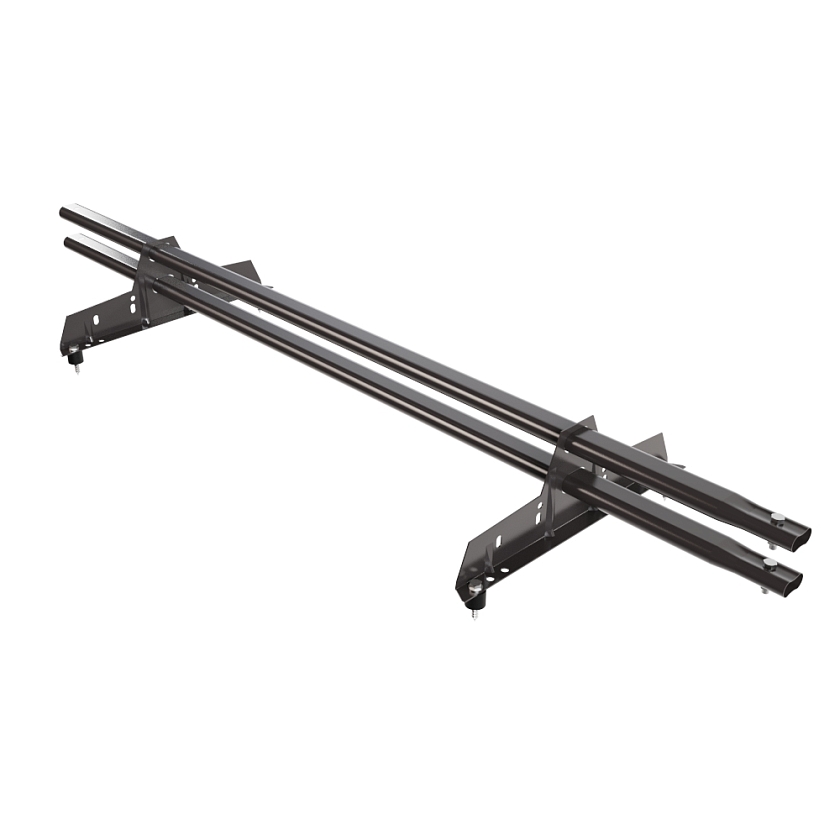 Снегозадержатель трубчатый Русский Рубеж 25х45мм, 1,5м, 2 опоры, серо-коричневый (RAL 8019)