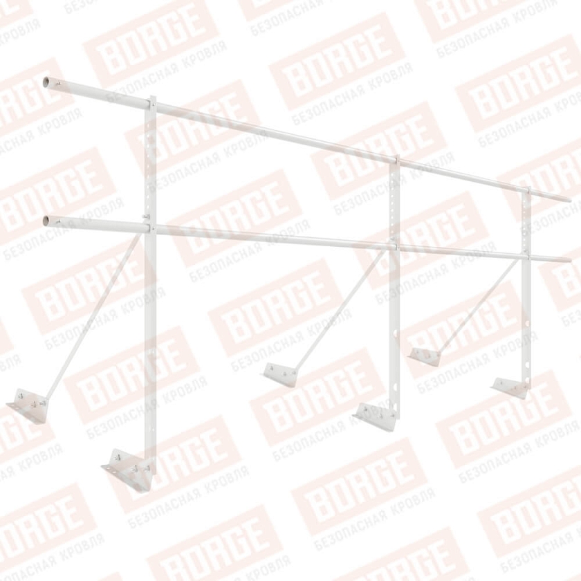 Ограждение декоративное NewLine H-90см, 3м, для фальцевой кровли, сигнально-белый (RAL 9003)