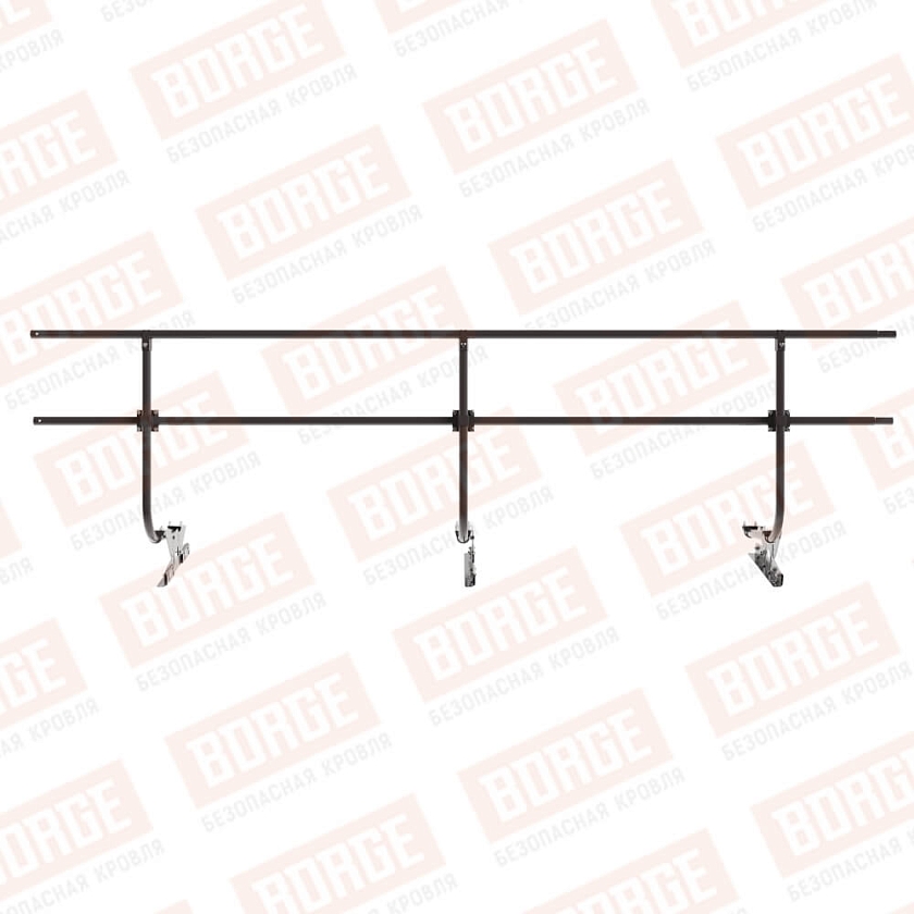 Ограждение кровельное BORGE H-90см, 3м, для фальцевой кровли, окрашенный (NL-805)