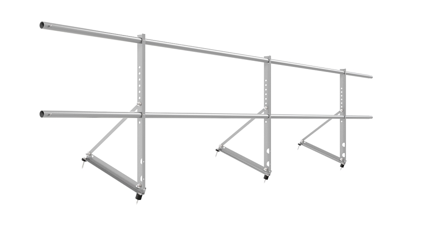 Ограждение кровельное NewLine H-60см, 3м, сигнально-серый (RAL 7004)