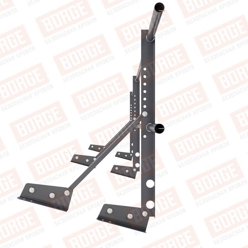 Ограждение декоративное NewLine H-60см, 3м, для фальцевой кровли, серый графит (RAL 7024)