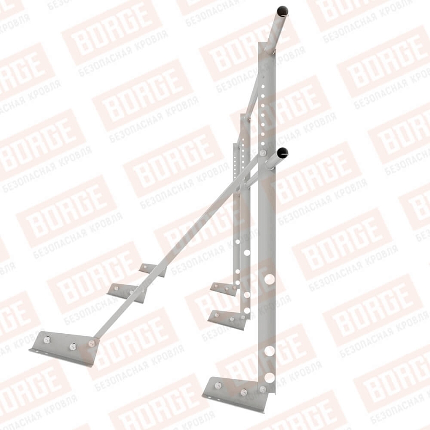 Ограждение декоративное NewLine H-90см, 3м, для фальцевой кровли, бело-алюминиевый (RAL 9006)