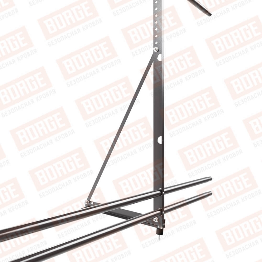 Ограждение декоративное NewLine H-120см, 3м, серо-коричневый (RR 32), с двумя доп. трубами