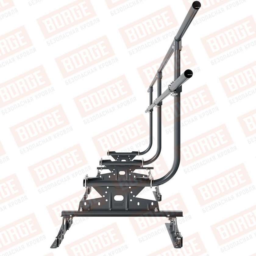 Ограждение кровельное BORGE H-90см, 3м, для параллельного фальца, антрацитово-серый (RAL 7016)