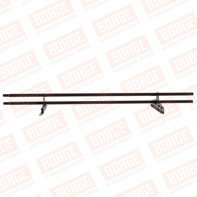 Снегозадержатель трубчатый Русский Рубеж D-25мм, 1,5м, 2 опоры, для фальц. кров., окрашенный (NL-807)