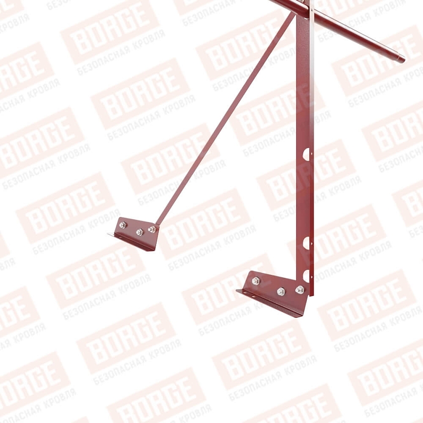 Ограждение декоративное NewLine H-90см, 3м, для фальцевой кровли, коричнево-красный (RAL 3011)