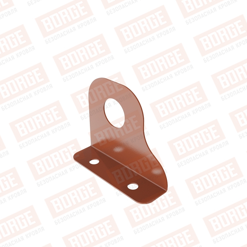 Кронштейн снегозадержателя однотрубчатого NewLine, D-25мм, терракотовый (RAL 8004)