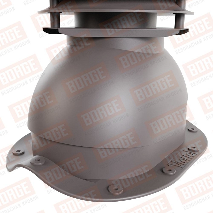 Универсальный выход вентиляции Viotto для МЧ Монтеррей, серо-коричневый (RAL 8019)