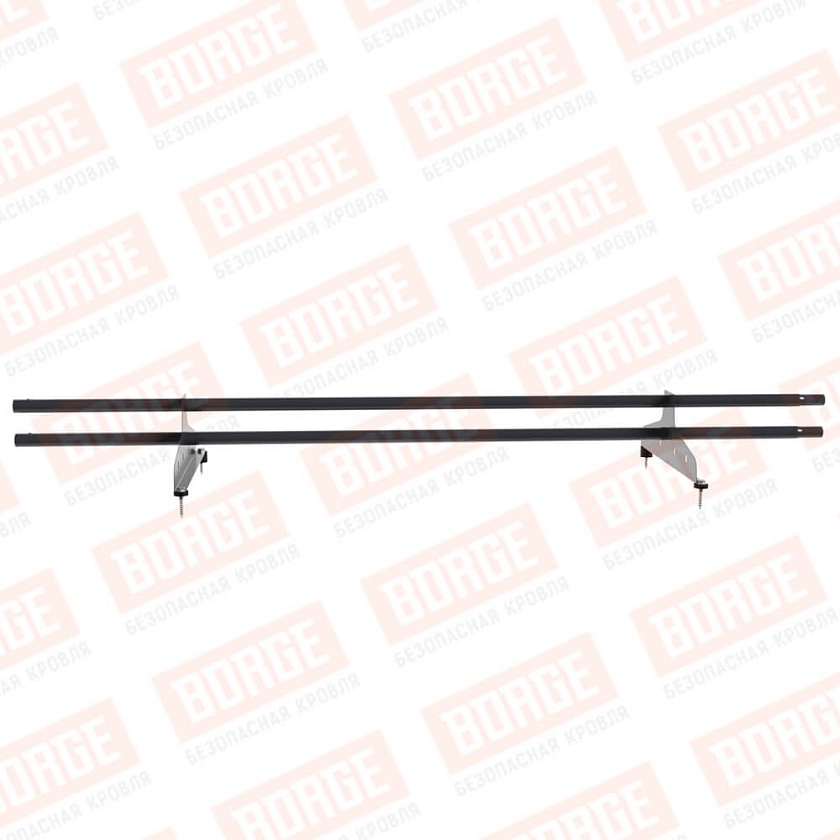 Снегозадержатель трубчатый NewLine 1,5м, D-25мм, 2 опоры, серый графит (RAL 7024)