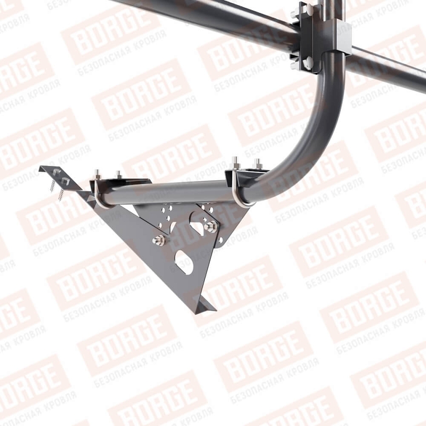 Ограждение кровельное BORGE H-60см, 3м, для черепичной кровли, серый графит (RAL 7024 matt)