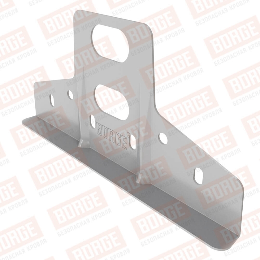 Кронштейн BORGE, оцинк., для фальцевой кровли, сигнально-серый (RAL 7004)