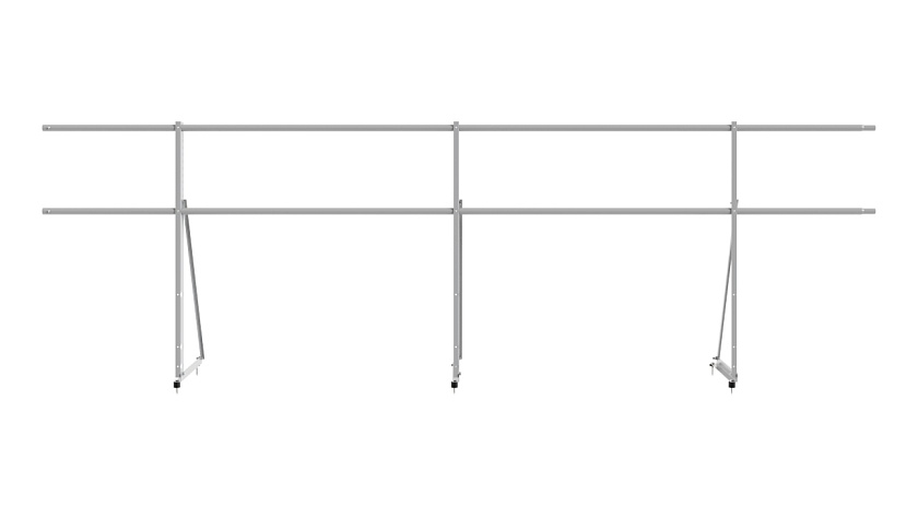 Ограждение кровельное NewLine H-90см, 3м, сигнально-серый (RAL 7004)