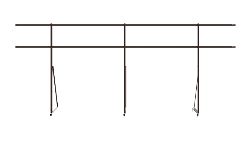 Ограждение кровельное NewLine H-120см, 3м, коричневый шоколад (RAL 8017)