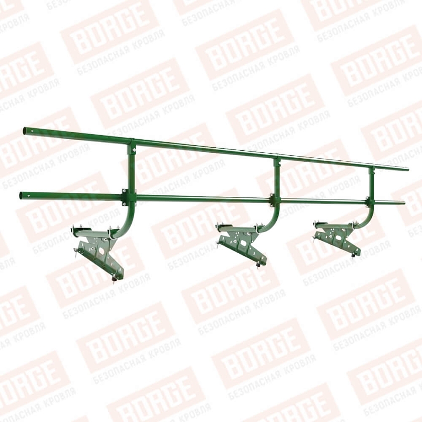 Ограждение кровельное BORGE H-60см, 3м, лиственно-зеленый (RAL 6002)