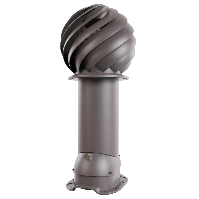 Роторная вентиляция Viotto, для МЧ Адаманте, d-150мм, неутепленная, серо-коричневый (RAL 8019)