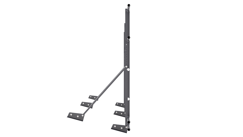 Ограждение кровельное NewLine H-120см, 3м, для фальц. кров., серый графит (RAL 7024), с двумя доп. трубами