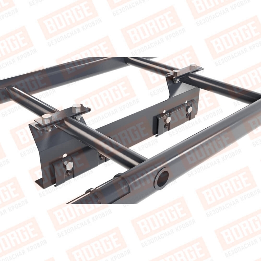 Комплект лестница кровельная BORGE 2,7м, для фальцевой кровли, серый графит (RAL 7024)