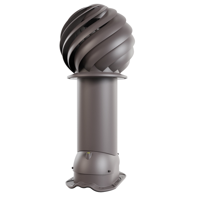 Роторная вентиляция Viotto, для МЧ Финнера, d-150мм, неутепленная, серо-коричневый (RAL 8019)
