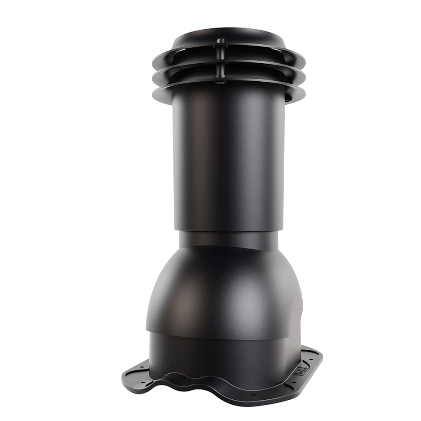 Выход вентиляции канализации Viotto, для МЧ Финнера, чёрный (RAL 9005)