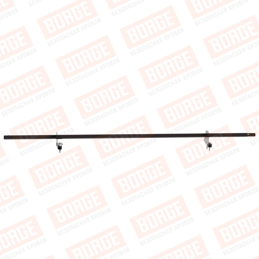 Снегозадержатель однотрубчатый NewLine 1,5м, D-25мм, 2 опоры, серо-коричневый (RAL 8019)