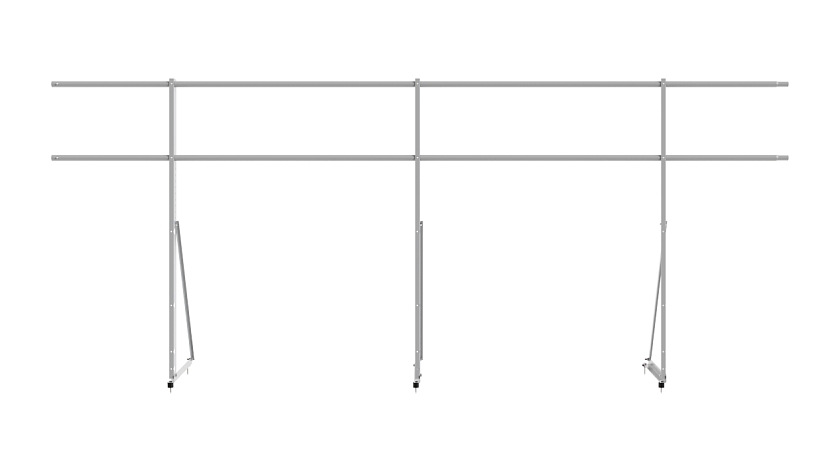 Ограждение кровельное NewLine H-120см, 3м, сигнально-серый (RAL 7004)