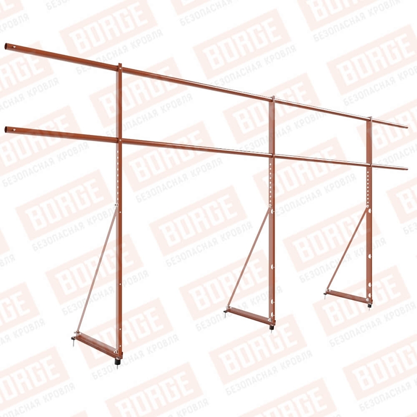 Ограждение декоративное NewLine H-120см, 3м, терракотовый (RAL 8004)