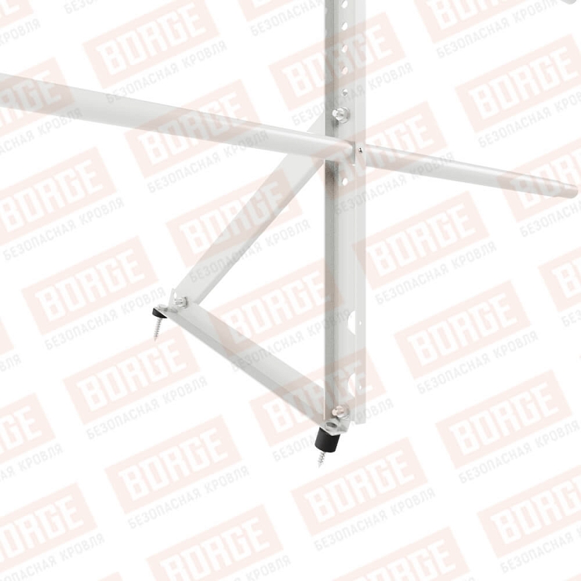 Ограждение кровельное Русский Рубеж H-60см, 3м, сигнально-белый (RAL 9003)