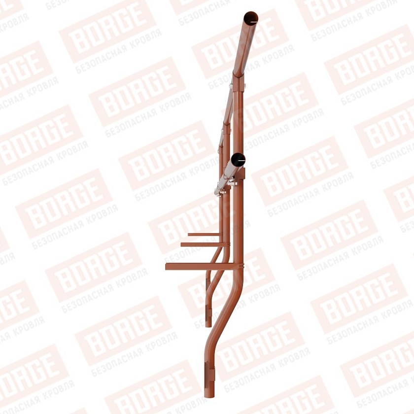 Ограждение парапетное BORGE H-60см, 3м, терракотовый (RAL 8004)