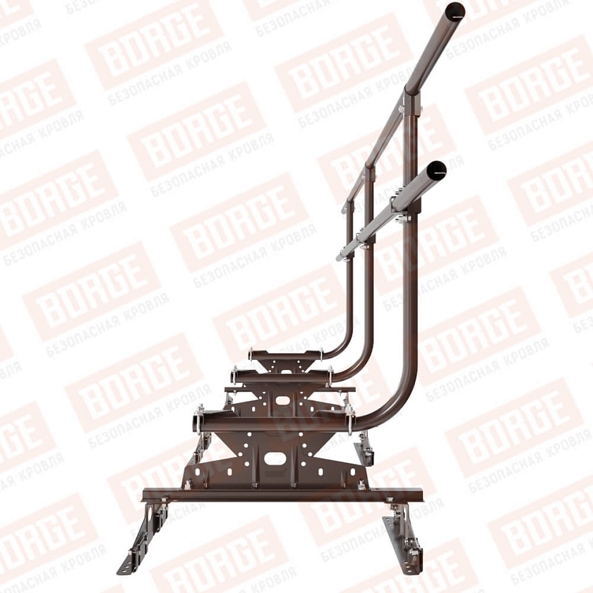 Ограждение кровельное BORGE H-90см, 3м, для параллельного фальца, окрашенный (NL-807)