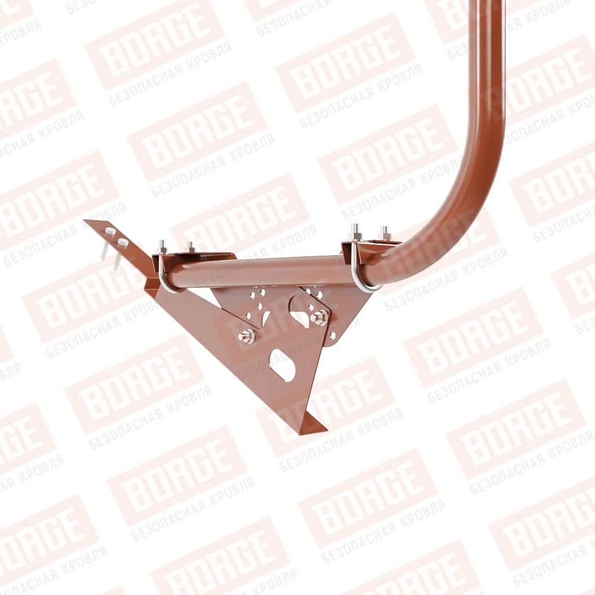 Ограждение кровельное BORGE H-120см, 3м, для композитной черепицы, терракотовый (RAL 8004)