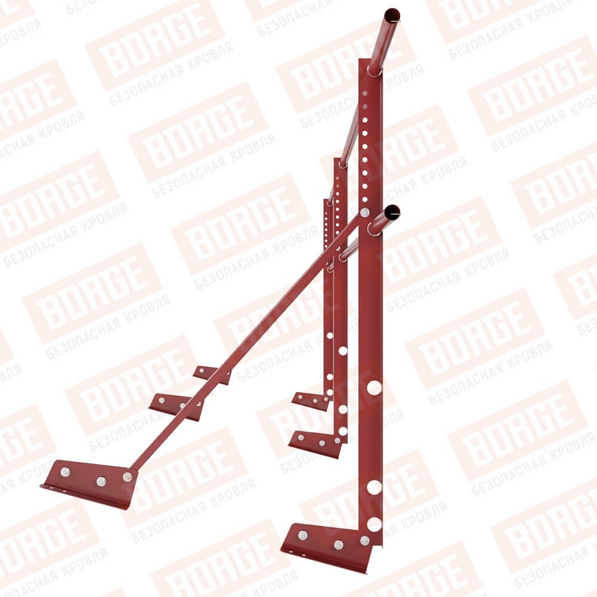 Ограждение декоративное NewLine H-90см, 3м, для фальцевой кровли, коричнево-красный (RAL 3011)