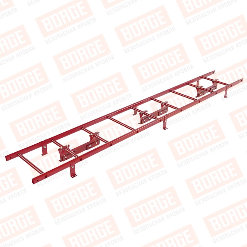 Комплект лестница кровельная NewLine 2,7м, для фальцевой кровли, рубиново-красный (RAL 3003)