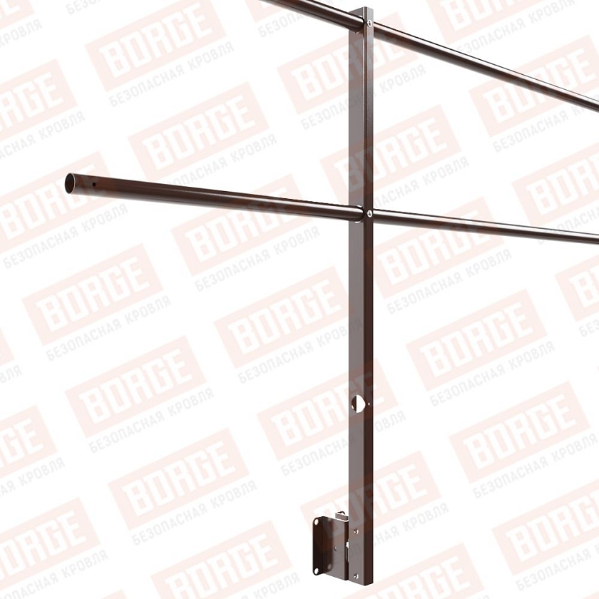 Ограждение парапетное NewLine H-90см, 3м, коричневый шоколад (RAL 8017)