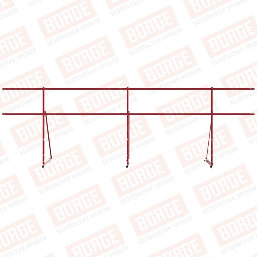 Ограждение декоративное NewLine H-90см, 3м, рубиново-красный (RAL 3003)