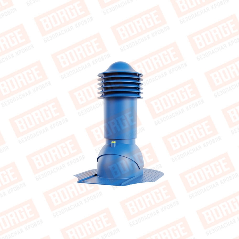 Труба вентиляционная Viotto, для мягкой кровли при монтаже, d-110мм, h-550мм, неутепленная, сигнально-синий (RAL 5005)