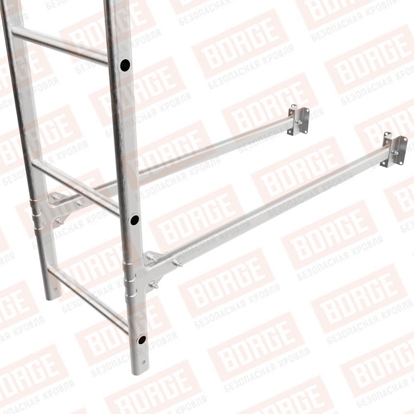 Комплект лестница фасадная BORGE (верхняя секция), 1,8м, цинк