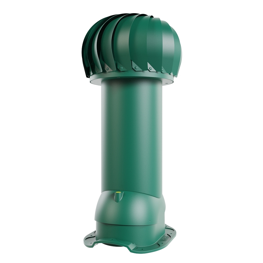 Роторная вентиляция Viotto, для МЧ Адаманте, d-110мм, утепленная, зелёный мох (RAL 6005)