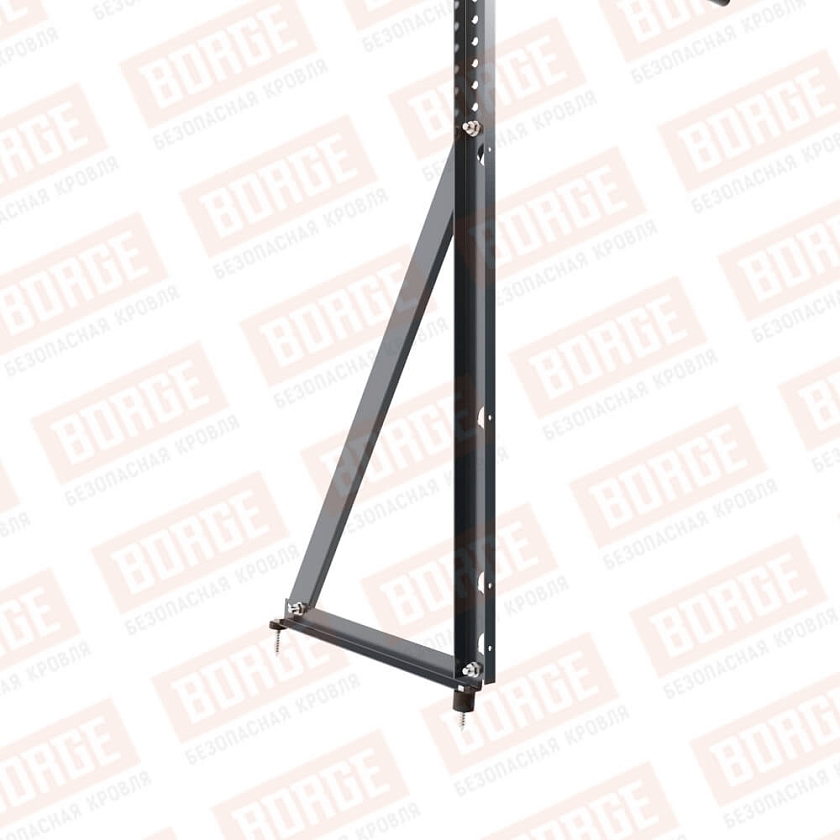 Ограждение кровельное Русский Рубеж H-120см, 3м, антрацитово-серый (RAL 7016)