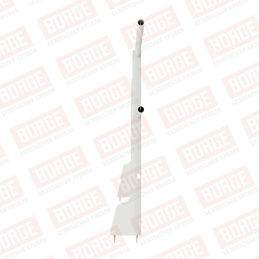 Ограждение плоских кровель Русский Рубеж Н-90, 3м, верхнее крепление, сигнально-белый (RAL 9003)