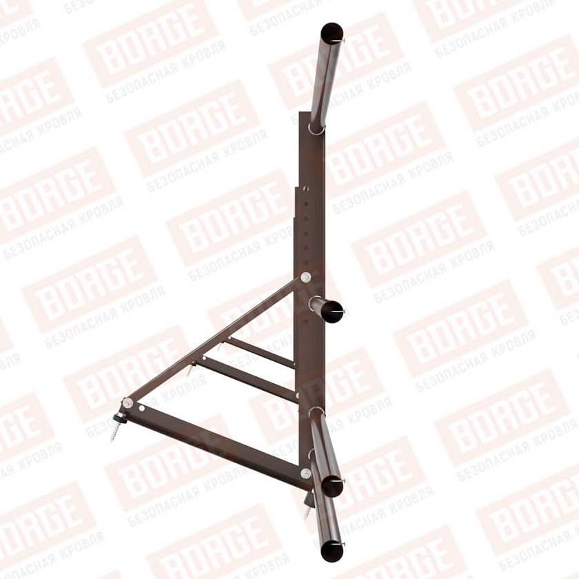 Ограждение декоративное NewLine H-60см, 3м, коричневый шоколад (RAL 8017), с двумя доп. трубами