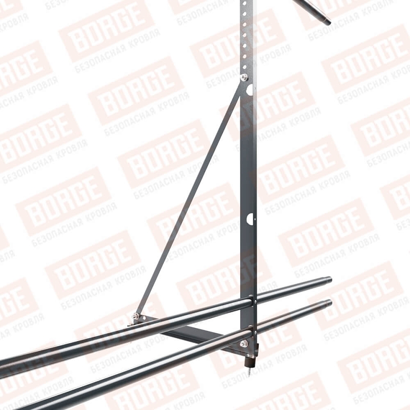 Ограждение декоративное NewLine H-120см, 3м, антрацитово-серый (RAL 7016), с двумя доп. трубами