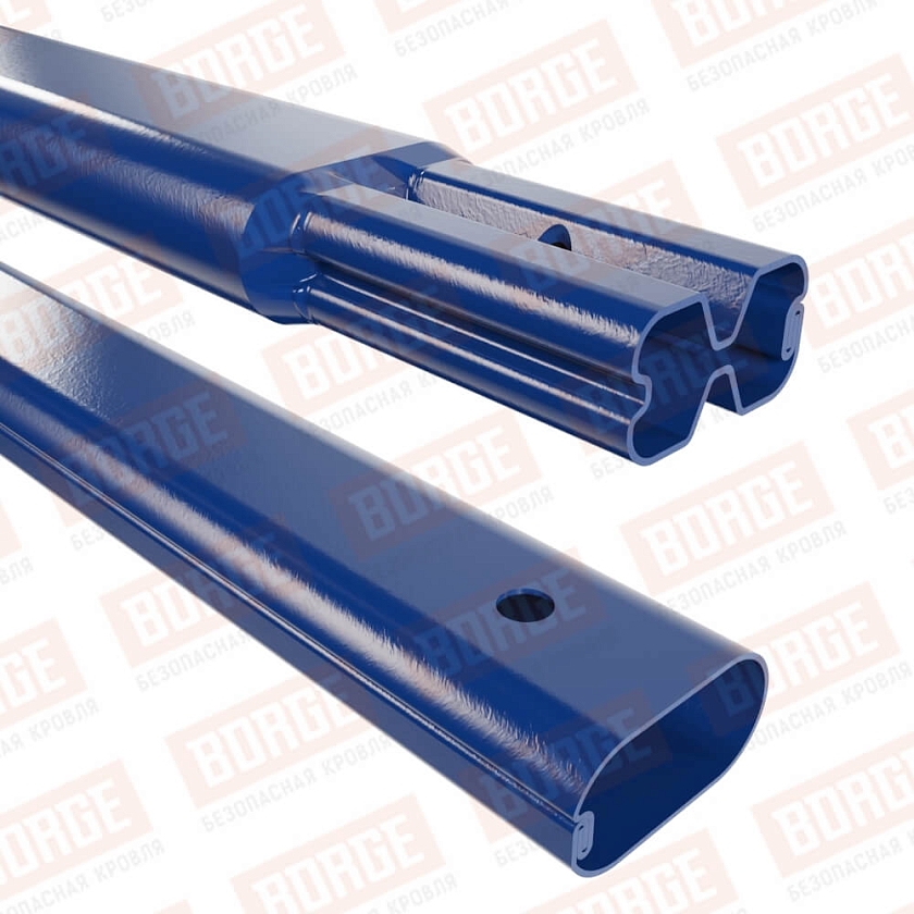 Труба снегозадержателя BORGE 45х25х1500, сигнально-синий (RAL 5005)