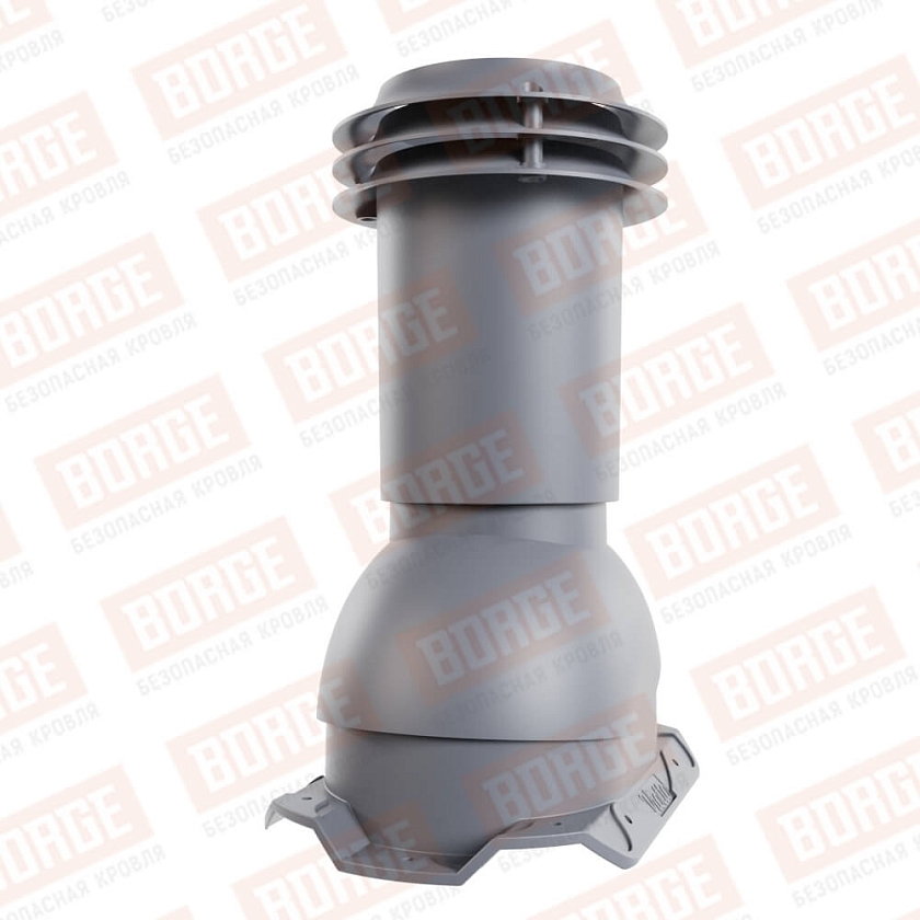 Выход вентиляции канализации Viotto, для профнастила С20, серый графит (RAL 7024)