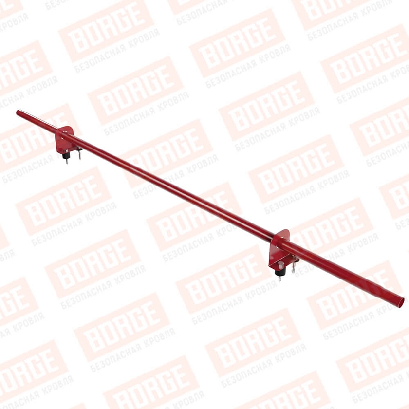 Снегозадержатель однотрубчатый NewLine 1,5м, D-25мм, 2 опоры, рубиново-красный (RAL 3003)