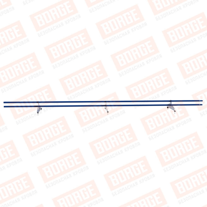 Снегозадержатель трубчатый NewLine 3м, D-25мм, 3 опоры, сигнально-синий (RAL 5005)