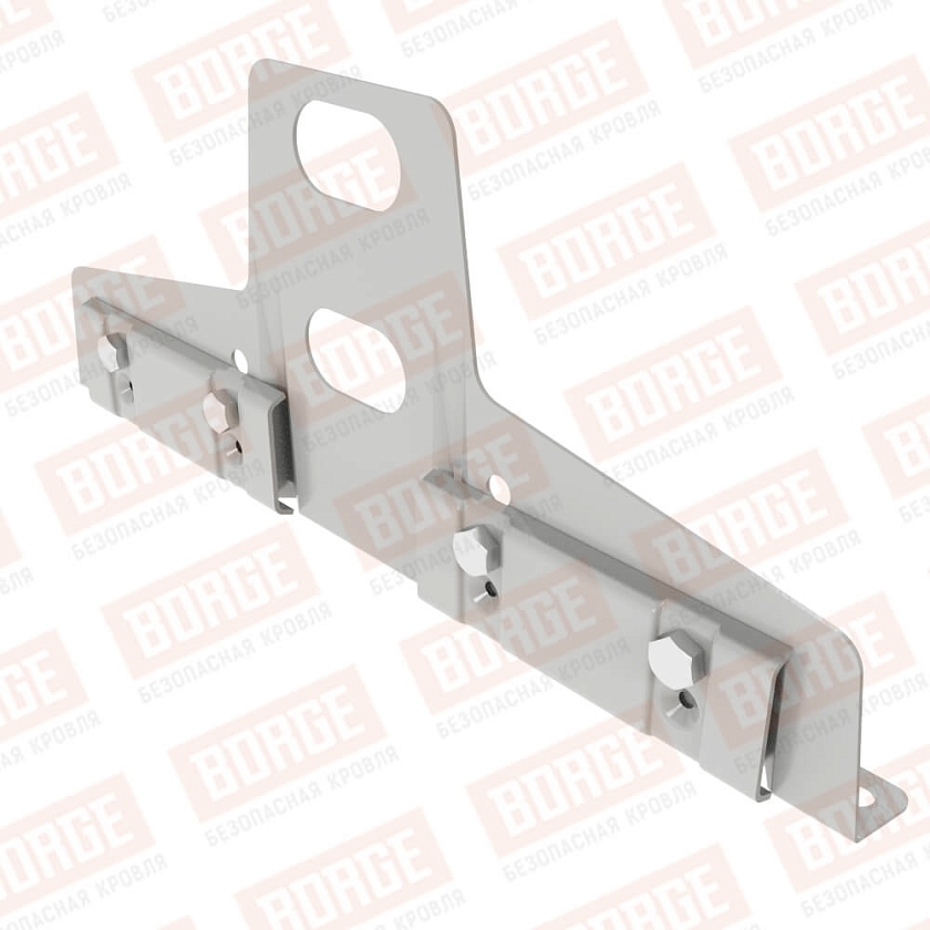 Универсальный кронштейн Русский Рубеж 25х45мм, оцинк., бело-алюминиевый (RAL 9006)